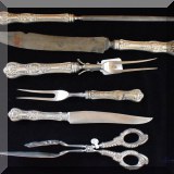 S13. Sterling silver carving sets. 